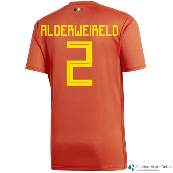 Belgica Trikot Heim Alderweireld 2018 Rote Fussballtrikots Günstig